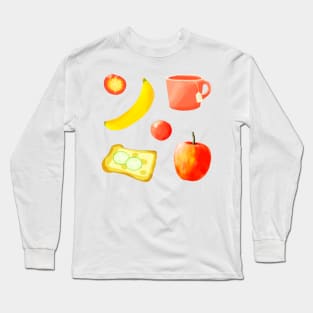 Breakfast sticker pack Long Sleeve T-Shirt